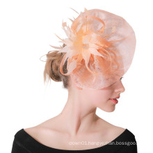 Nude Kentucky Derby Fascinator Hat, Flower Royal Ascot Wedding Fascinator Hat, Mother Of Bride